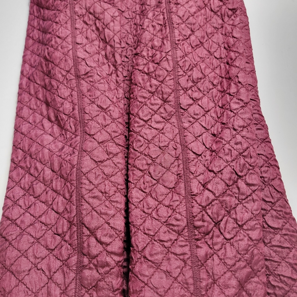 Eileen Fisher 100% tussah silk magnetic snap button jacket, burgundy size PP - Picture 13 of 14